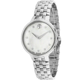  | Movado Trevi Silver Stainless Steel Mother of Pearl Dial Quartz Watch for Women - Movado 0606810 | Watches | Movado | OneHub