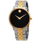  | Movado Museum Two-tone Stainless Steel Black Dial Quartz Watch for Men- 0607200 | Watches | Movado | OneHub
