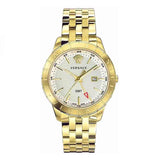 Versace Univers Gold Stainless Steel White Dial Quartz Watch for Men - VEBK00518
