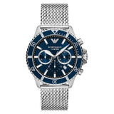 Buy Emporio Armani Diver Silver Stainless Steel Mesh Blue Dial Quartz Watch for Men- AR11587 Online In Pakistan  | Emporio Armani Diver Silver Stainless Steel Mesh Blue Dial Quartz Watch for Men- AR11587 | Watches | Emporio Armani | OneHub