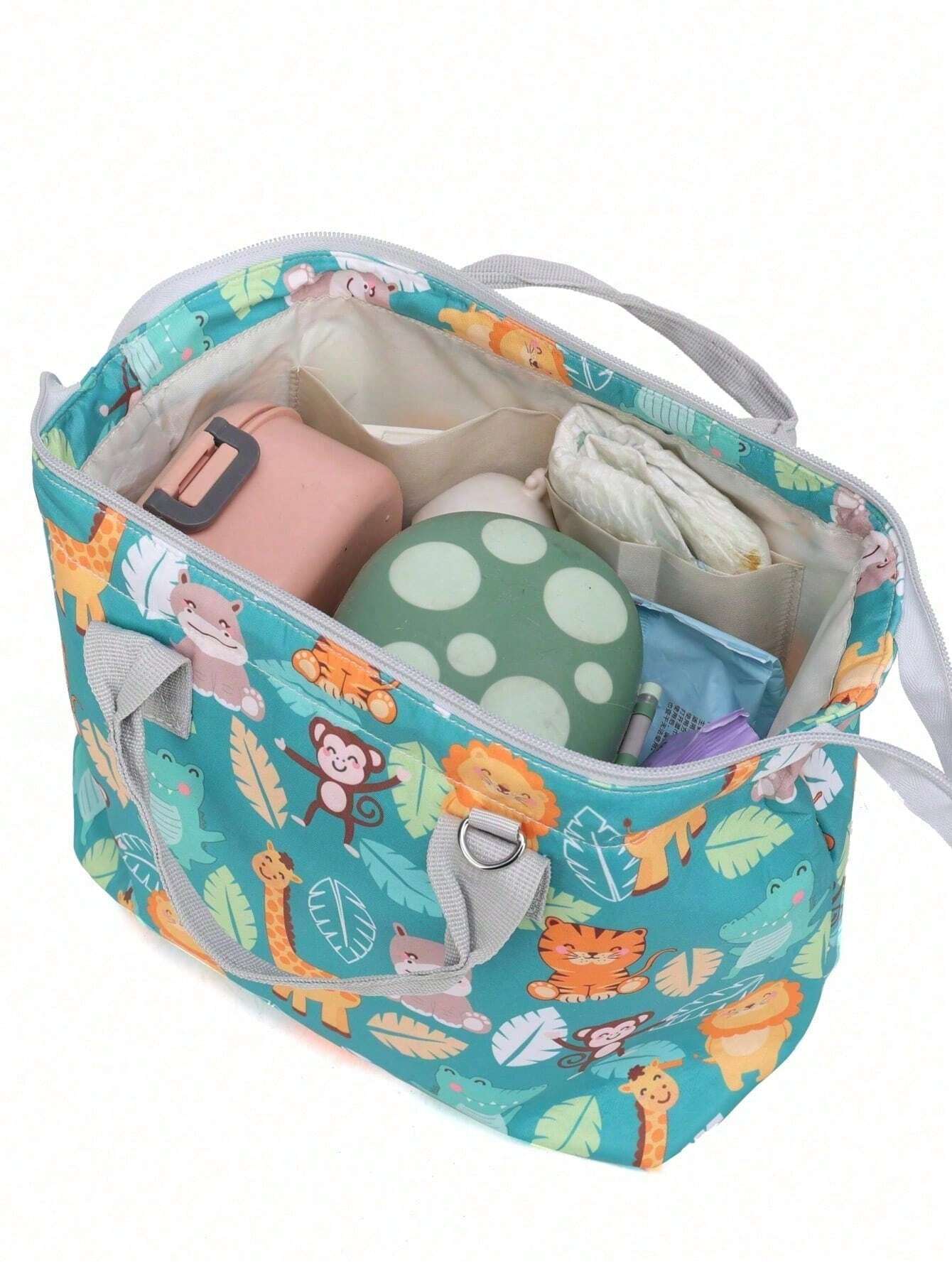  | SHEIN 1-Piece Cute Print Nylon Tote Bag Waterproof Sturdy Large Capacity Shoulder Bag New Light Weight Crossbody Changing Bag | Bags | Shein | OneHub