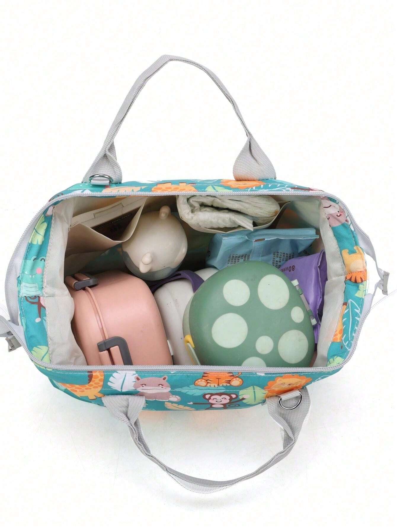  | SHEIN 1-Piece Cute Print Nylon Tote Bag Waterproof Sturdy Large Capacity Shoulder Bag New Light Weight Crossbody Changing Bag | Bags | Shein | OneHub