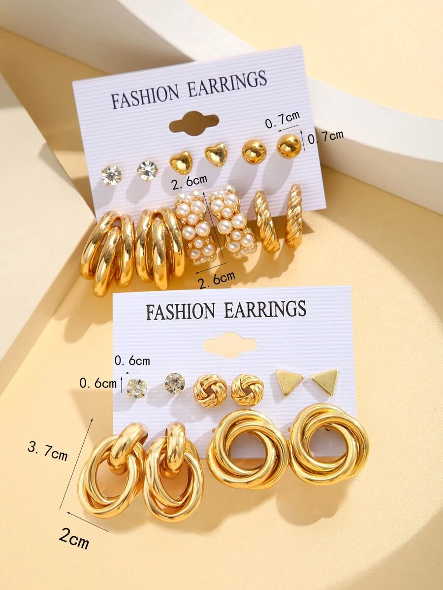  | SHEIN 11pairs Faux Pearl Decor Earrings | Earrings | Shein | OneHub