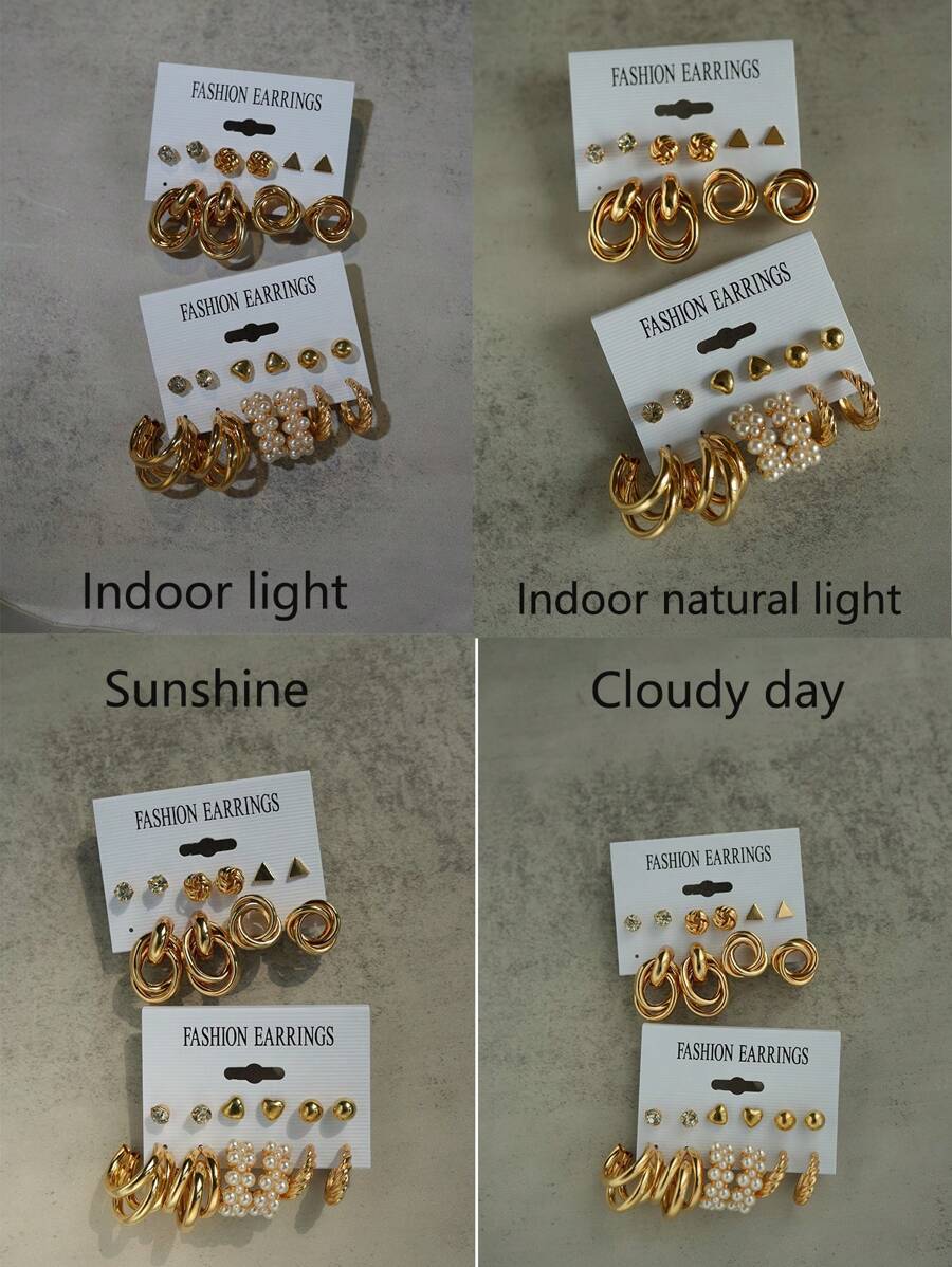  | SHEIN 11pairs Faux Pearl Decor Earrings | Earrings | Shein | OneHub