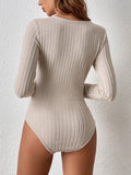  | SHEIN Essnce Square Neck Ribbed Knit Bodysuit | Bodysuit | Shein | OneHub