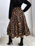  | SHEIN Leopard Print Ruffle Hem Skirt | Skirt | Shein | OneHub