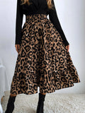  | SHEIN Leopard Print Ruffle Hem Skirt | Skirt | Shein | OneHub