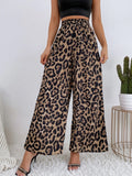  | SHEIN VCAY Leopard Print Wide Leg Pants | Pants | Shein | OneHub