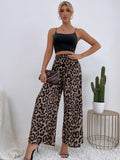  | SHEIN VCAY Leopard Print Wide Leg Pants | Pants | Shein | OneHub