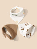 SHEIN 3pcs Baby Cartoon Graphic Bandana Bib