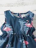  | SHEIN Baby Flamingo Print Layered Hem A Line Dress With Headband | Dress | Shein | OneHub