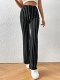  | SHEIN EZwear Striped Print Split Hem Pants | Pants | Shein | OneHub