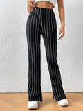  | SHEIN EZwear Striped Print Split Hem Pants | Pants | Shein | OneHub