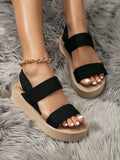 SHEIN Minimalist Slingback Wedge Sandals