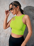 | SHEIN SXY Asymmetrical Neck Rib-knit Crop Top | Top | Shein | OneHub