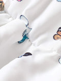  | SHEIN Baby Butterfly Print Butterfly Sleeve Layer Ruffle Hem Dress | Dress | Shein | OneHub