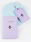 SHEIN 2pcs Letter Graphic Passport Case & Luggage Tag