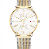 Tommy Hilfiger Jenna Two-tone Mesh Bracelet White Dial Quartz Watch for Women - 1782074