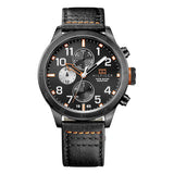 Tommy Hilfiger Trent Black Leather Strap Black Dial Chronograph Quartz Watch for Men - 1791136