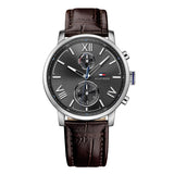  | Tommy Hilfiger Alden Brown Leather Strap Black Dial Chronograph Quartz Watch for Men - 1791309 | Watches | Tommy Hilfiger | OneHub