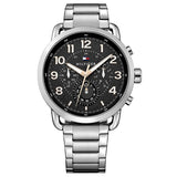  | Tommy Hilfiger Briggs Silver Stainless Steel Black Dial Chronograph Quartz Watch for Men - 1791422 | Watches | Tommy Hilfiger | OneHub