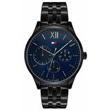  | Tommy Hilfiger Damon Black Stainless Steel Blue Dial Quartz Watch for Men - 1791454 | Watches | Tommy Hilfiger | OneHub