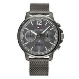 Tommy Hilfiger London Grey Mesh Bracelet Grey Dial Chronograph Quartz Watch for Men - 1791530