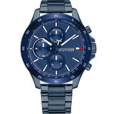  | Tommy Hilfiger Bank Blue Stainless Steel Blue Dial Chronograph Quartz Watch for Men - 1791720 | Watches | Tommy Hilfiger | OneHub