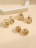 SHEIN 17KM 3pairs Circle Design Earrings