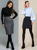 SHEIN 1 Pair Opaque Black Tights, Women's Slim Fit 80D Microfiber Pantyhose, Available In 2 Sizes, Suitable For Spring & Autumn