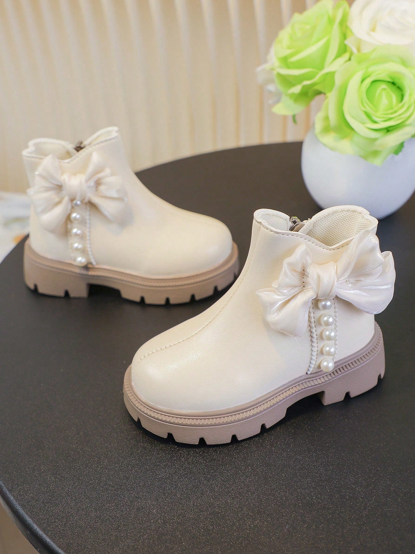 1 Pair Premium Baby Boots: Made Of Super Soft Leather, Like A "Second Skin" Wrapping The Little Feet