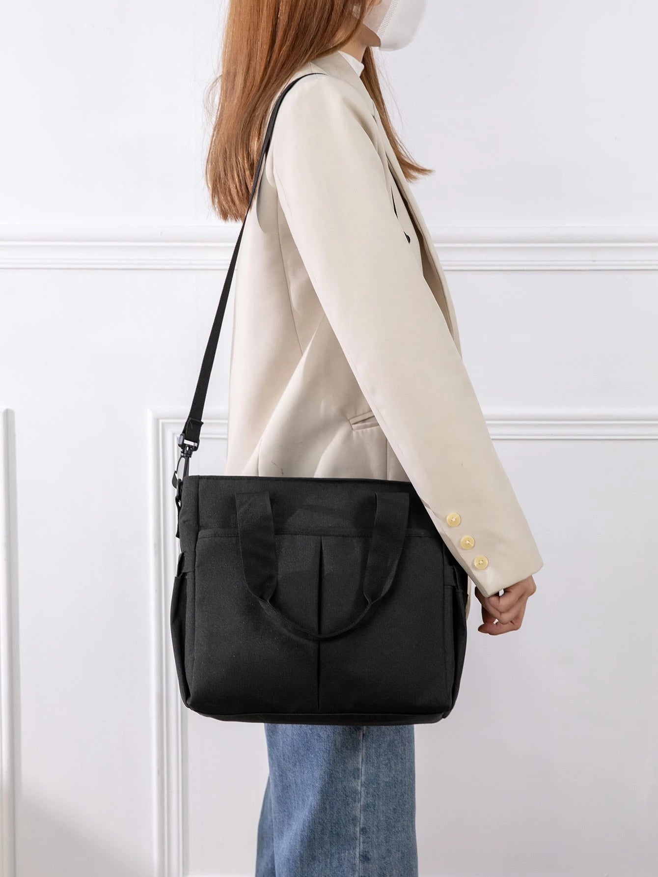  | SHEIN 1 Piece Baby Solid Color New Nylon Fashion Travel Large Capacity Multifunctional Mommy Bag | Bags | Shein | OneHub