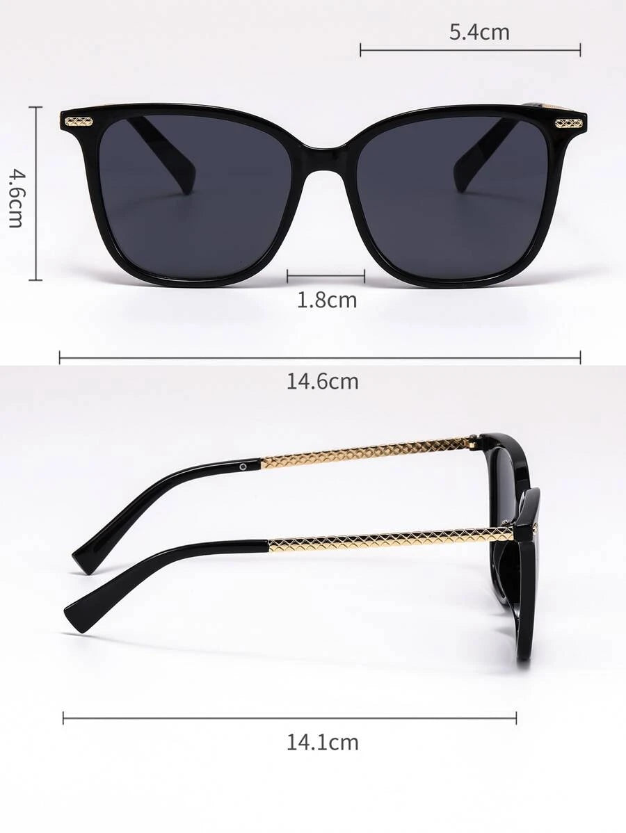  | SHEIN 1pair Geometric Frame Sunglasses For Outdoor Elegant Sunglasses Beach Sun Glasses | Sunglasses | Shein | OneHub