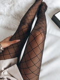  | SHEIN 1pair Women Plaid Pattern Fashionable Fishnet Tights For Daily Life | Tights | Shein | OneHub