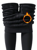 SHEIN 1pc 280g Thickened Fleece Winter Warm Leggings, Perfect Match For Dresses, Sweaters, Etc.