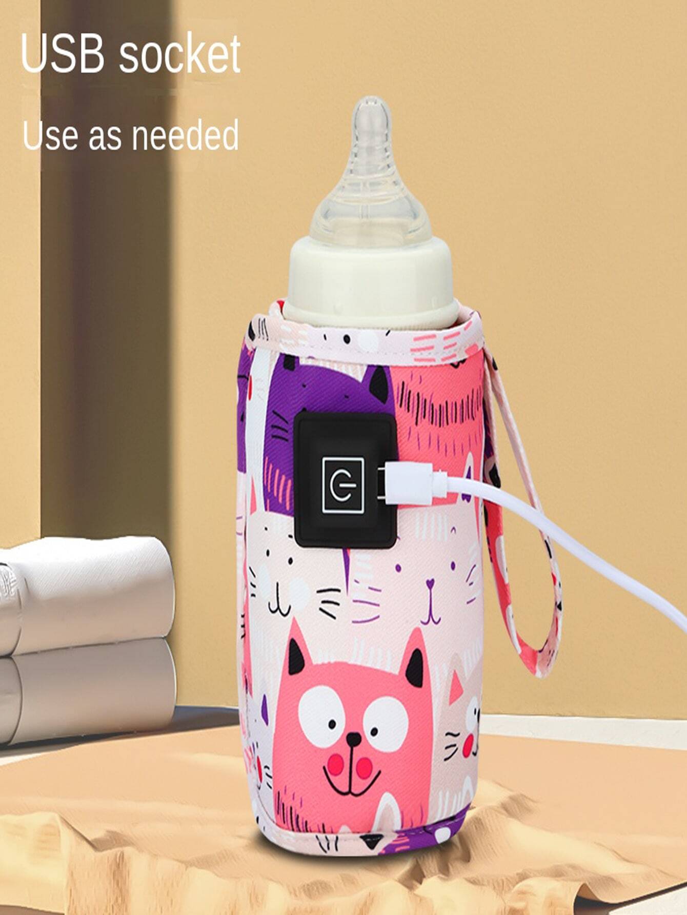  | SHEIN 1pc Baby 3-Gears Adjustable Cartoon Milk Bottle Insulation Cover, Thermostatic, Portable For Home & Outdoor Use | Bags | Shein | OneHub