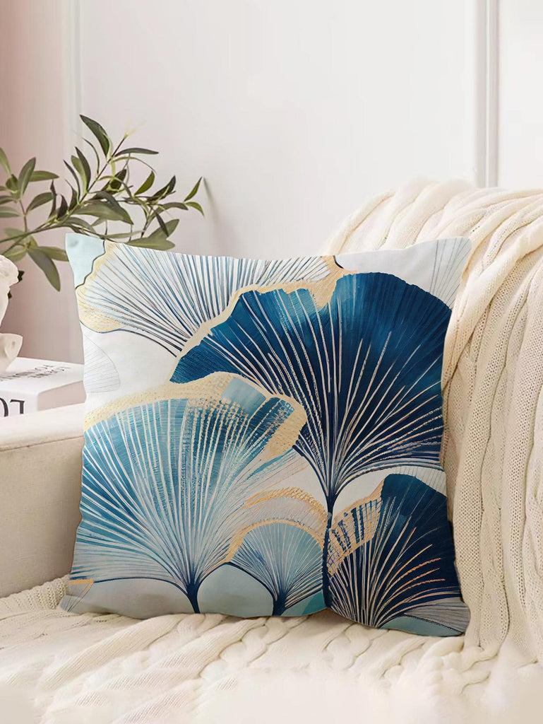 SHEIN 1pc Ginkgo Biloba Pattern Cushion Cover Without Filler, Modern F ...