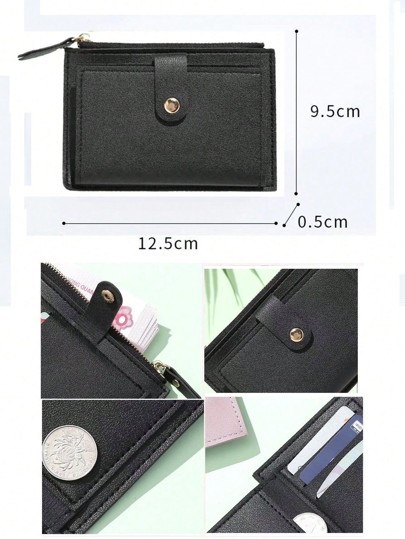  | SHEIN 1pc Leather Card Holder Coin Purse | Wallet | Shein | OneHub