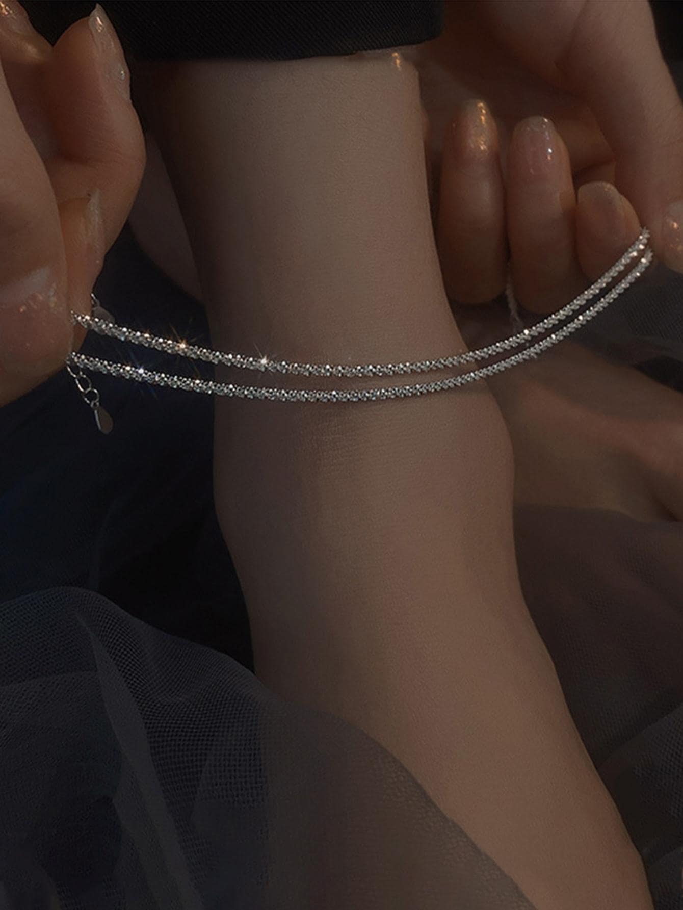  | SHEIN 1pc Luxury Rhinestone Decor Anklet For Women For Daily Decoration |  | Shein | OneHub