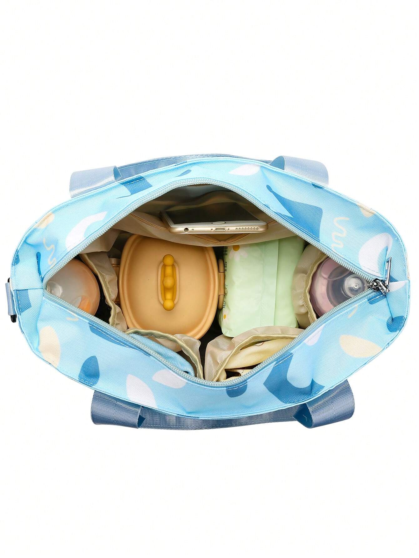  | SHEIN 1pc Multifunctional Mother & Baby Diaper Bag Fashionable Printed Waterproof Cloth Bag Women Handbag Baby Bottle Storage Bag | Bags | Shein | OneHub