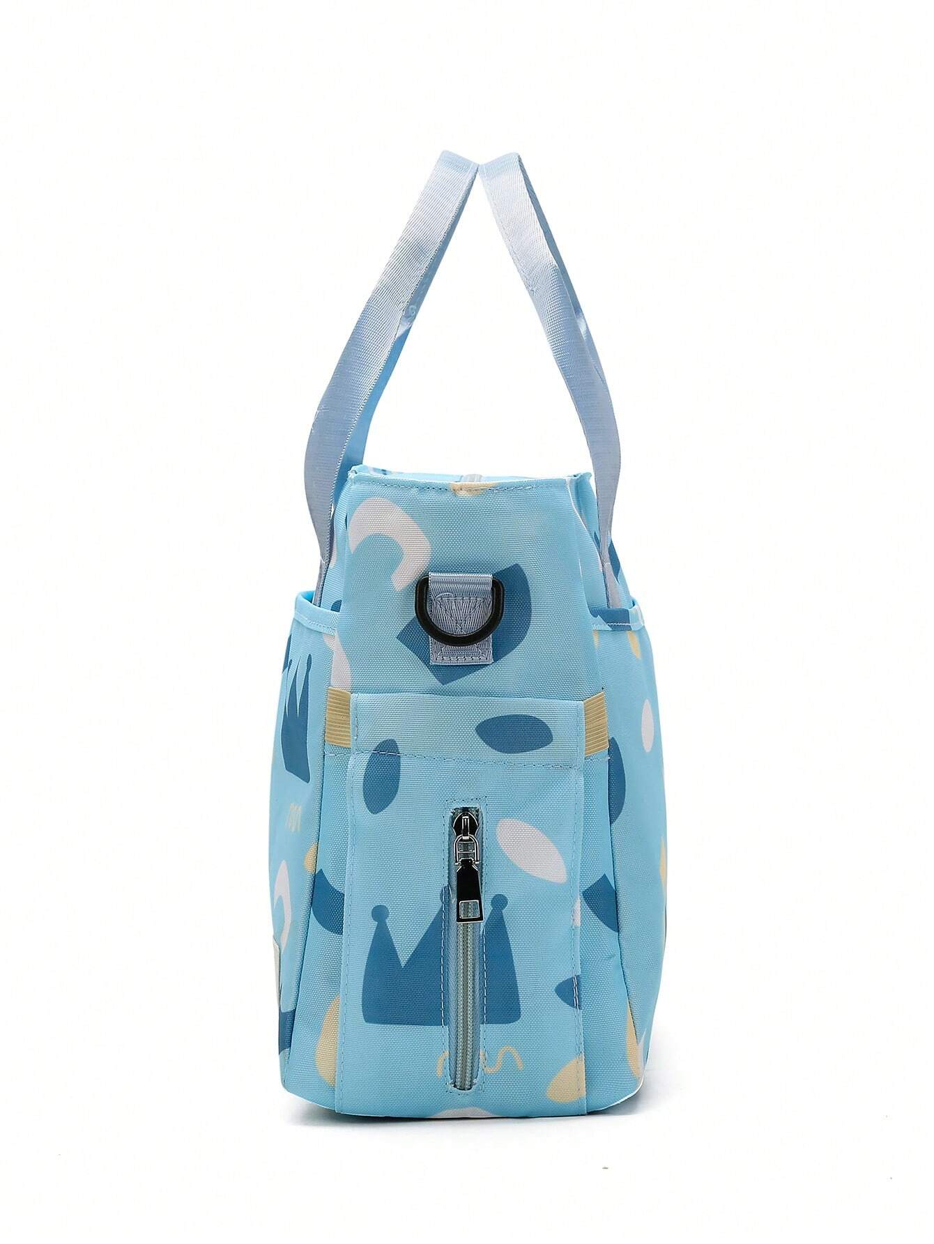  | SHEIN 1pc Multifunctional Mother & Baby Diaper Bag Fashionable Printed Waterproof Cloth Bag Women Handbag Baby Bottle Storage Bag | Bags | Shein | OneHub