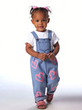  | SHEIN 1pc New Design Baby Girls Heart Print Casual Denim Overalls | Dress | Shein | OneHub