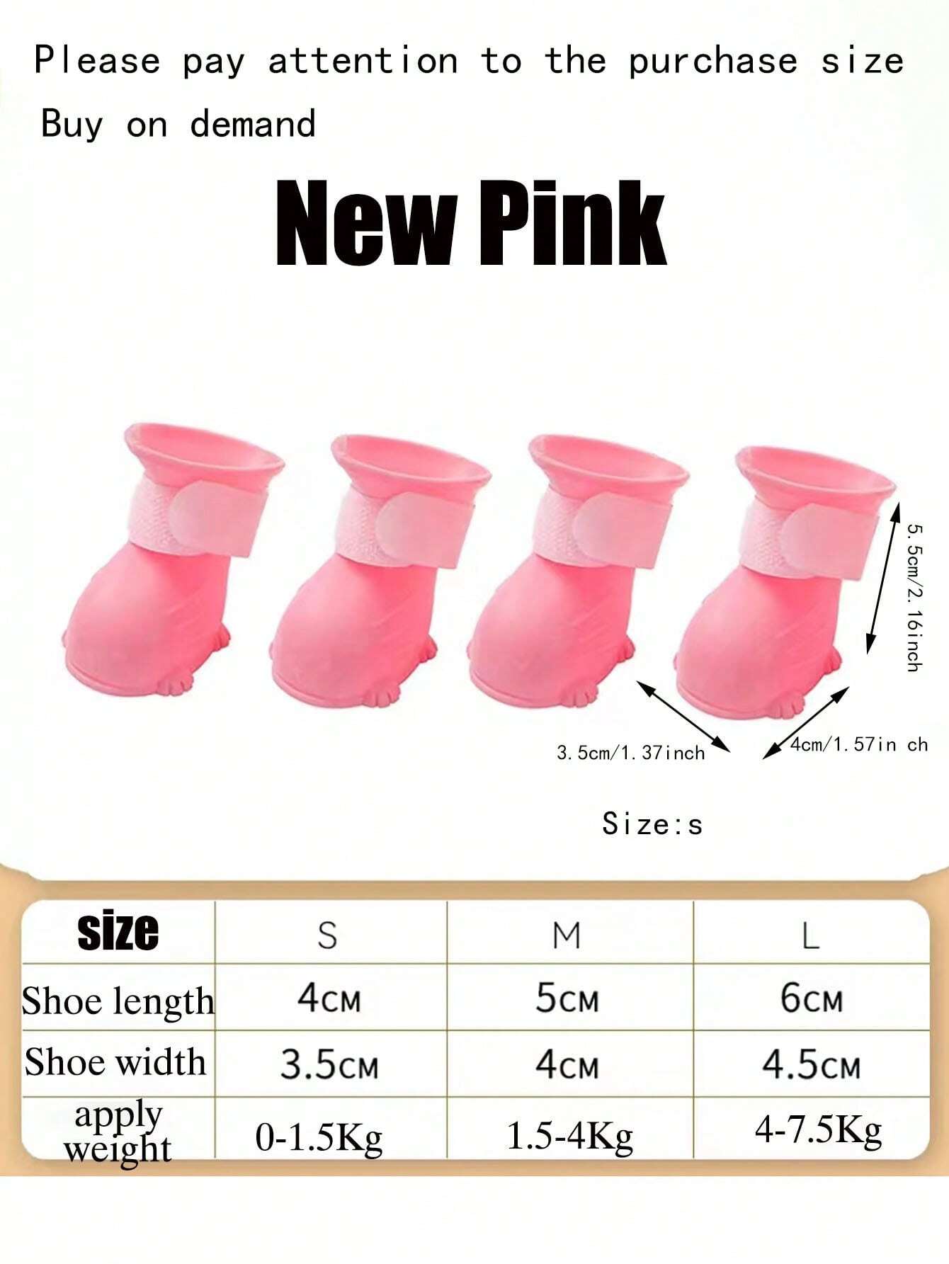  | SHEIN 1pc Pet Dog Rain Boots Spring Waterproof & Warm Shoes For Pet Paws, Slip-Resistant, Durable, Outdoors, Anti-Scratch For Nails And Cats | Dress | Shein | OneHub