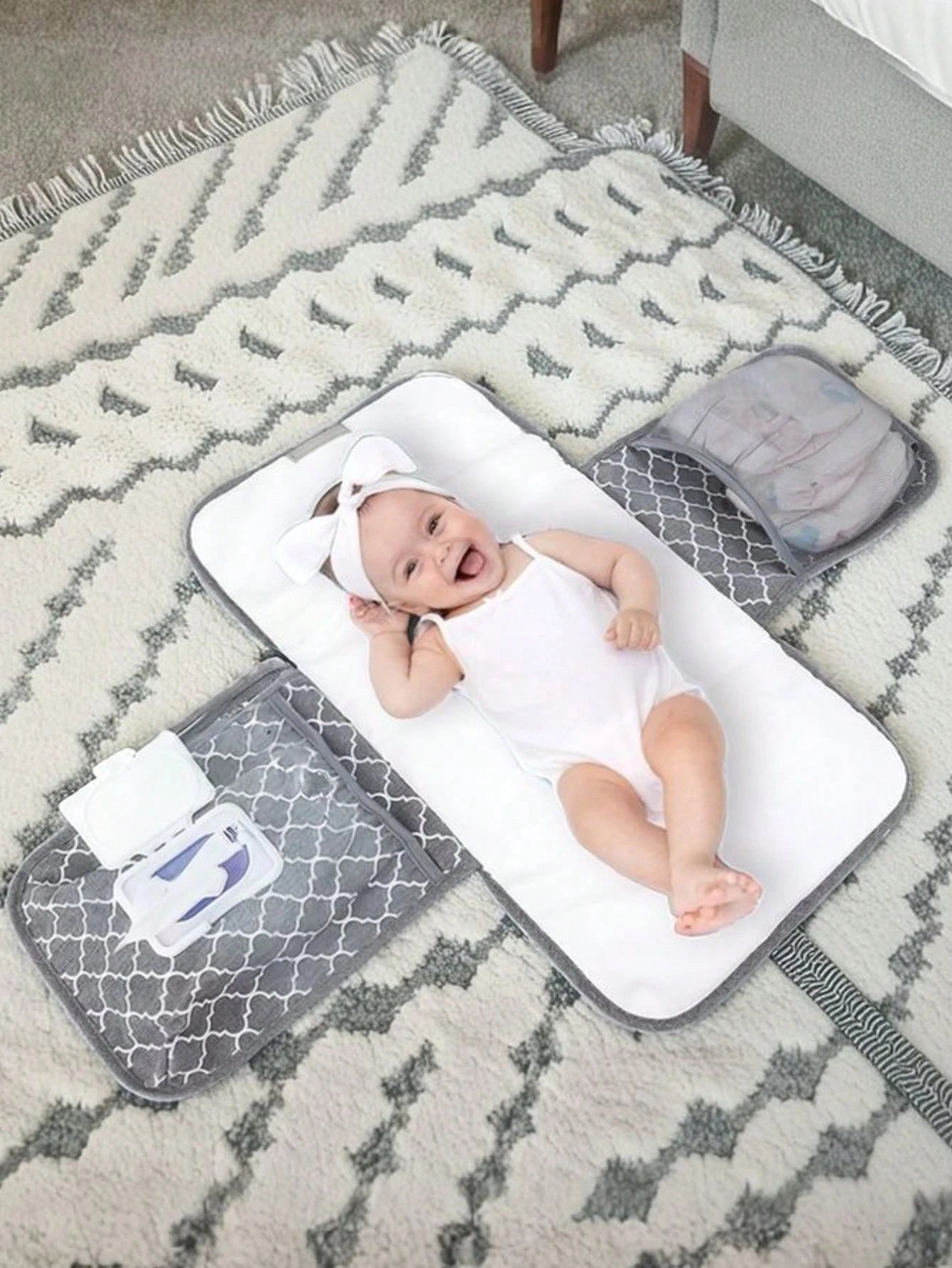  | SHEIN 1pc Portable Diaper Changing Pad For Baby, Suitable For Diaper Bag Or Changing Table Mat. Multifunctional Wet Wipes Bag Mommy Bag Accessory, Essential Item For Newborn Baby | Bags | Shein | OneHub