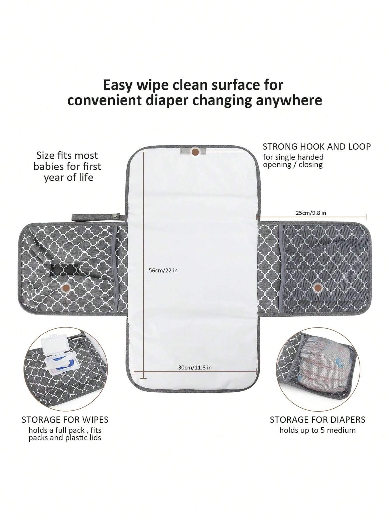  | SHEIN 1pc Portable Diaper Changing Pad For Baby, Suitable For Diaper Bag Or Changing Table Mat. Multifunctional Wet Wipes Bag Mommy Bag Accessory, Essential Item For Newborn Baby | Bags | Shein | OneHub