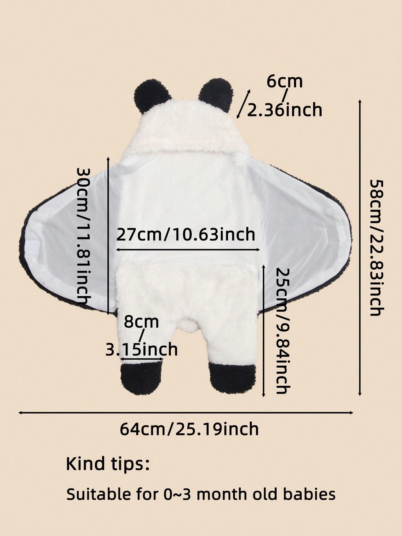  | SHEIN 1pc Thickened Cartoon Panda Warm Baby Sleeping Bag For Autumn And Winter | Bags | Shein | OneHub