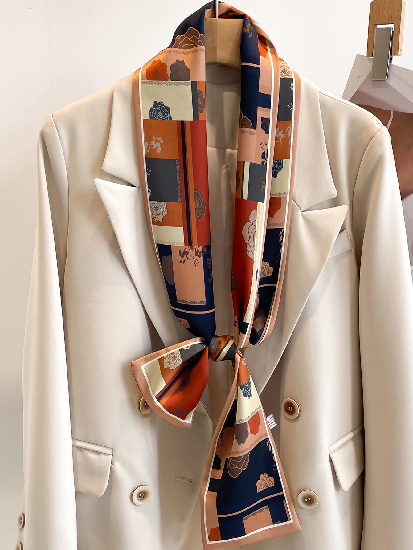  | SHEIN 1pc Women Flower Pattern Fashion Skinny Scarf For Daily Life Bandana | Bandana | Shein | OneHub