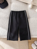 SHEIN 1pc Young Boys' Casual Sports Pants,Straight Leg,Soft & Comfortable,With Drawstring Decoration,Suitable For Daily Wear,School,Outdoor,All Season