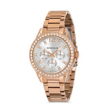 Michael Fellini Rose Gold Stainless Steel Silver Dial Quartz Watch for Women - MF2160-8