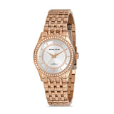 Michael Fellini Rose Gold Stainless Steel Silver Dial Quartz Watch for Women - MF2276-5